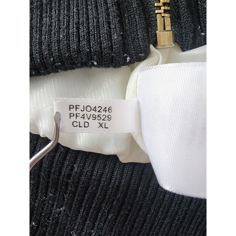 Calvin Klein Performance Puffer Vest Womens X-Large Black White Full Zip - Picture 7 of 7